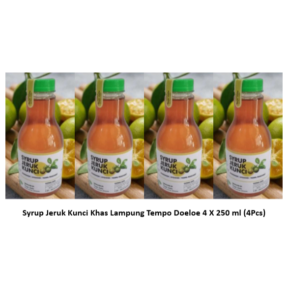 

Sirup Syrup Jeruk Kunci Tempo Doeloe Khas Lampung 4 X 250 ml (4Pcs)