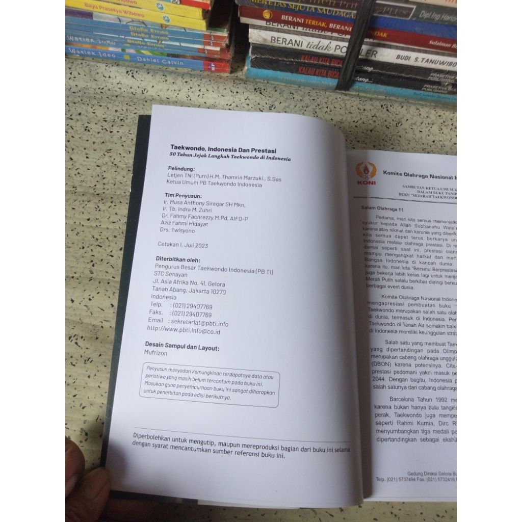 Buku Olahraga Keterampilan, TAEKWONDO INDONESIA dan PRESTASI 50 Tahun Jejak Langkah Taekwondo di Ind