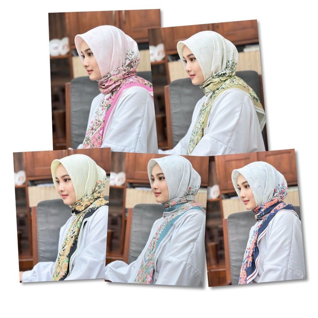 Zeba Hijab Voal Motif 10 Pcs Hijab Premium Ekslusif Paket Reseller Souvenir Haji Umroh Pouch