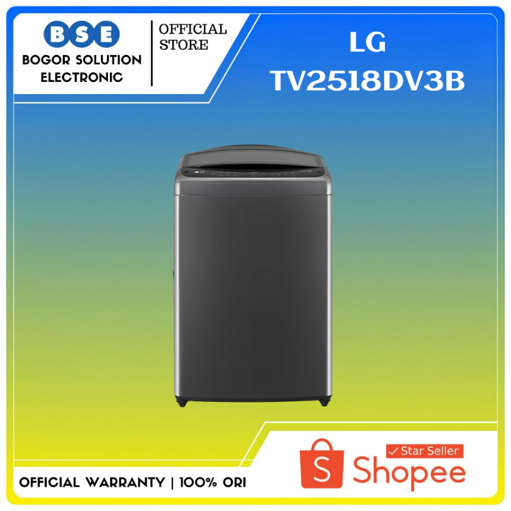 Mesin Cuci 1 Tabung 18Kg LG TV2518DV3B AI DD Top Loading LG 18 Kg