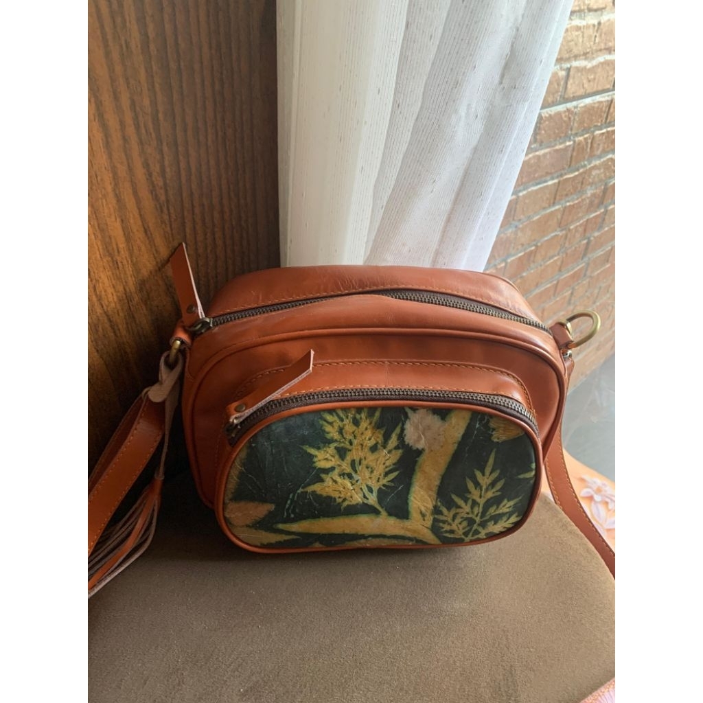 TAS KULIT KEMBUNG ECOPRINT