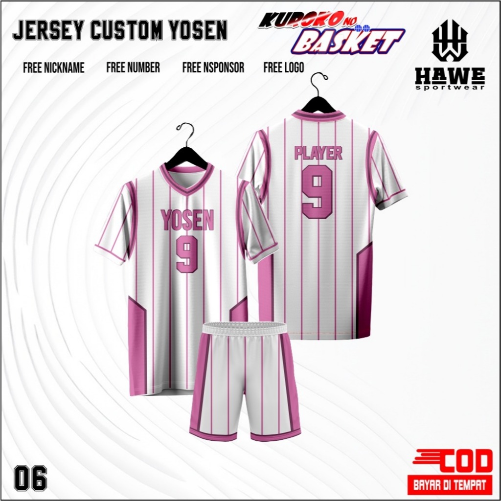 JERSEY CUSTOM ANIME  KUROKO BASKET 06 TERBARU  2025 Premium Gratis Pasang Nama