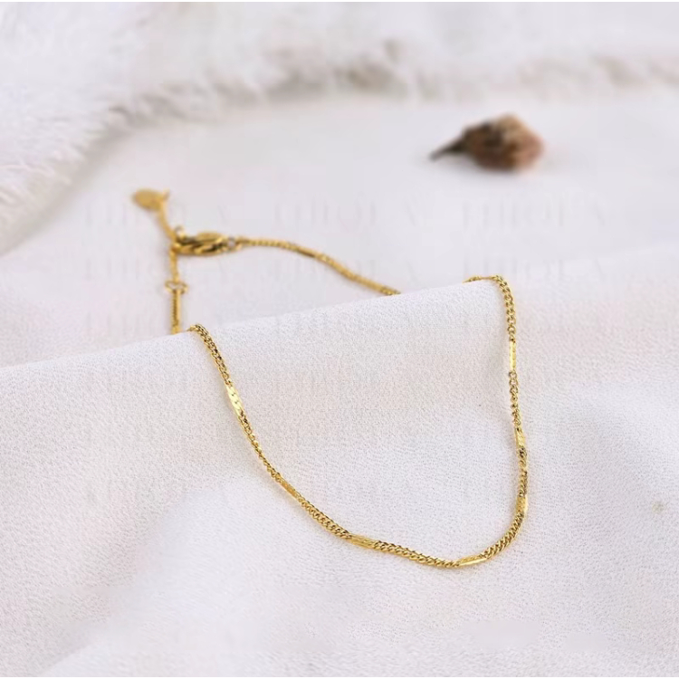 Gelang Tangan Wanita ALANA - Gelang Kecil Tipis Mirip Gelang Emas Asli - Gelang Cewek Estetik Anti K