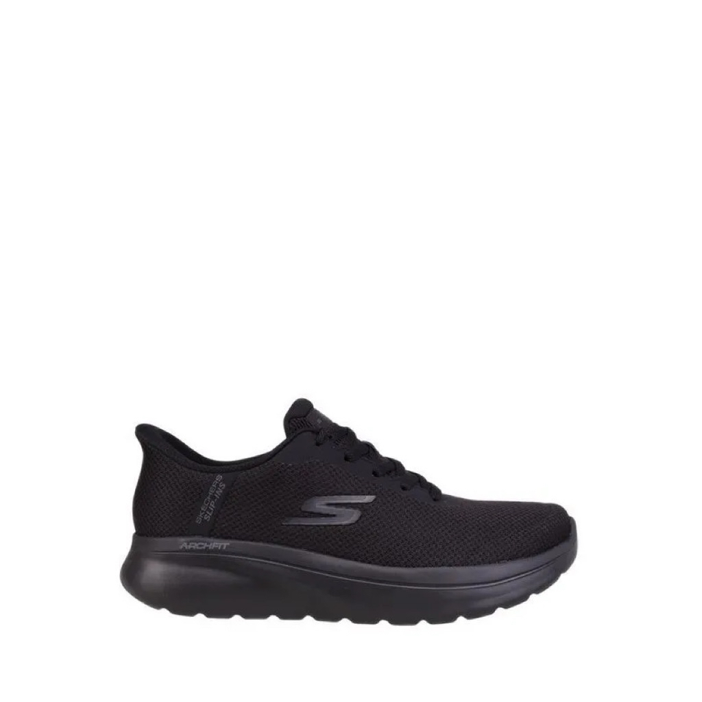 Sepatu Pria Slip in Casual Slip-Ins Skechers Go Walk Arch Fit N-Joy Men's Walking Shoes - Black