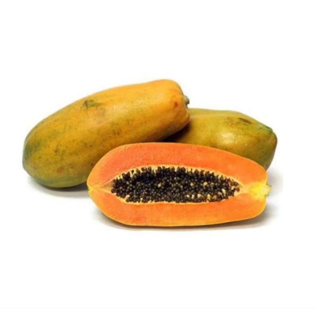 

pepaya Hawai utuh bijian berat sekitar 700-800 gram