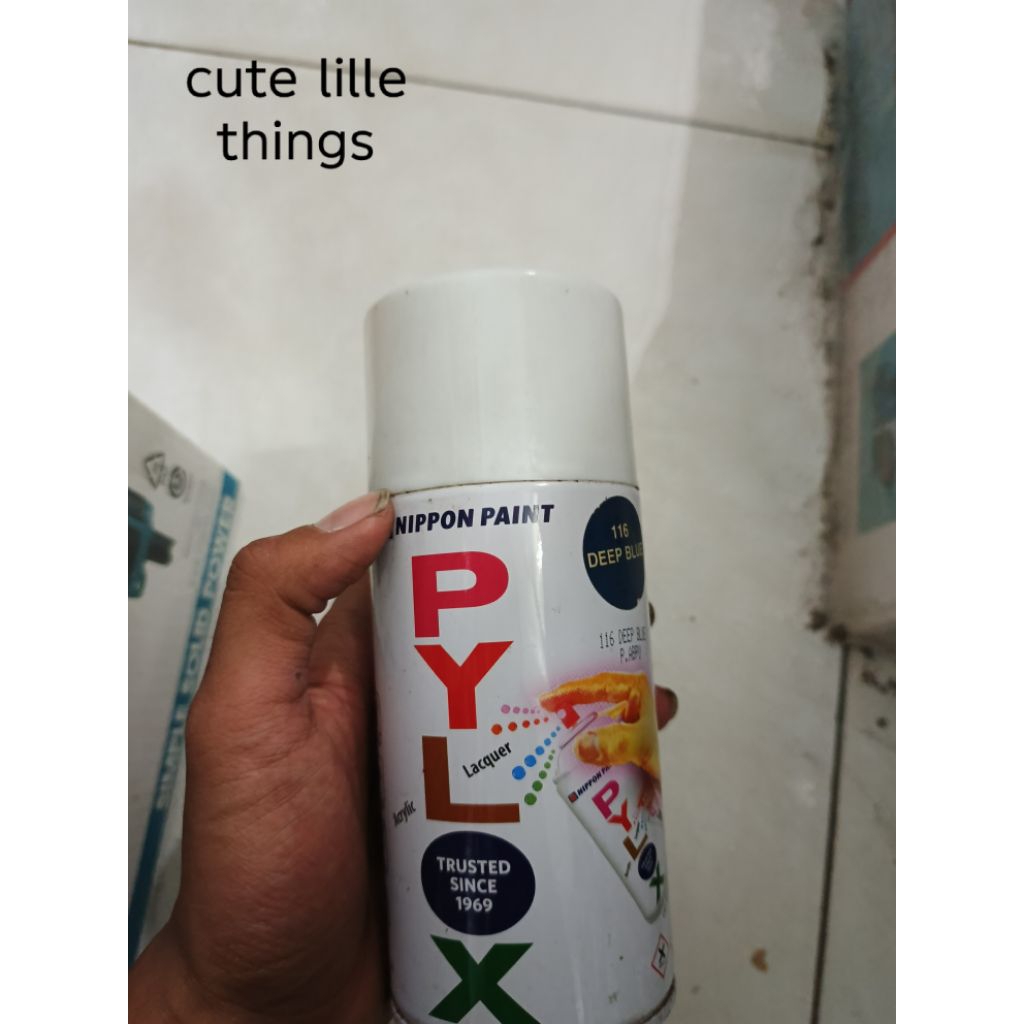 pylox pilox cat semprot nippon paint type 116 deep blue biru tua