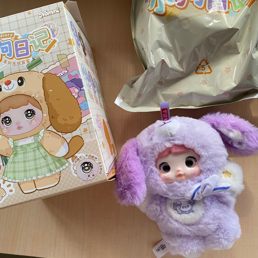 Boneka Gantungan Tas - Bag Charm - NOMMI V5 PUPPY DIARY warna Ungu Purple