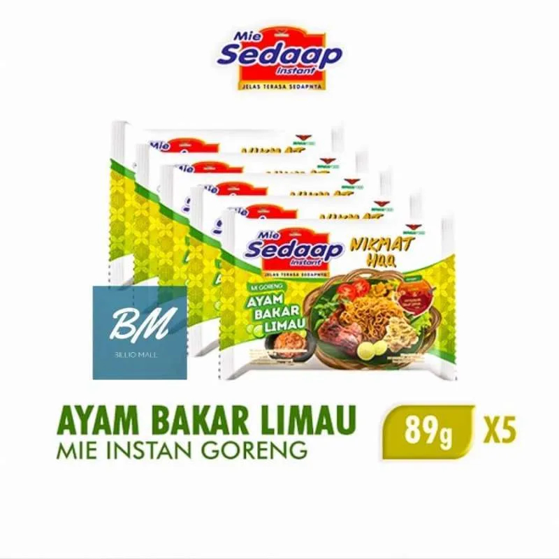 

SEDAAP MIE INSTAN AYAM BAKAR LIMAU ISI 5 PCS