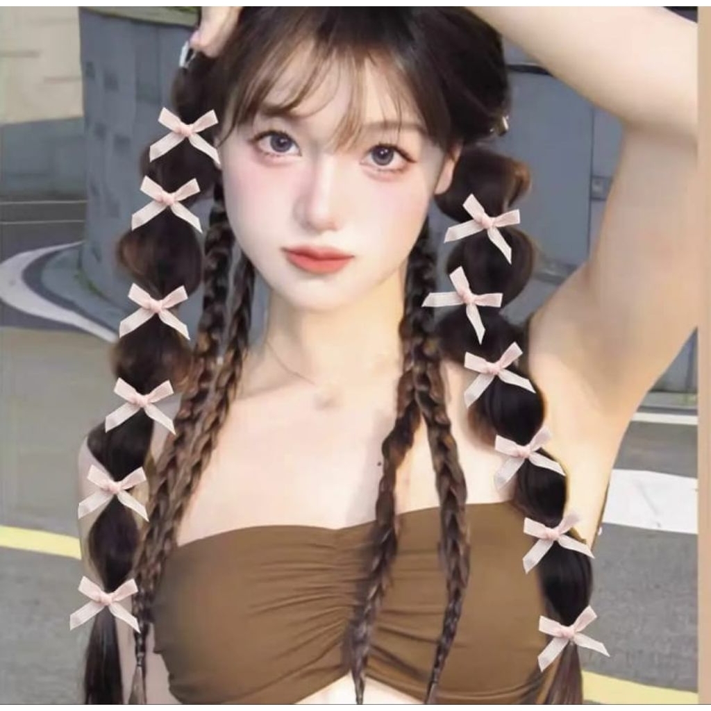 Rambut Kepang Korean Style Rambut Kepang Pita Rambut Kepang Balon Rambut Sambung Ikat Rambut Kepang 