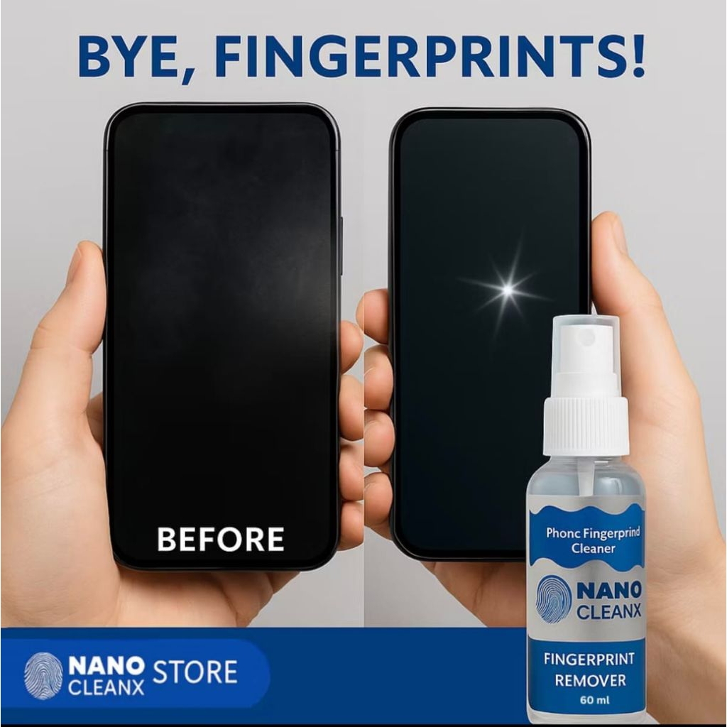 Cairan Pembersih Layar HP Nano Cleanx – Hilangkan Sidik Jari & Debu