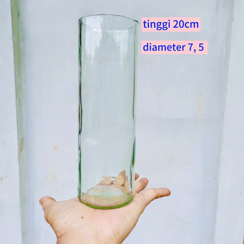 Botol kaca gelas kaca tinggi 20 cm gelas kaca Bambo vas bunga botol
