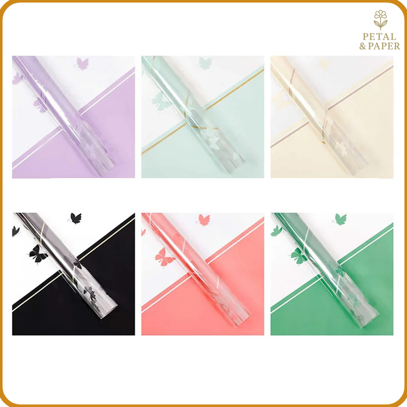 

Kertas Buket Bunga Kupu Kupu Transparan Flower Wrapping Paper Cellophane Buket KB6125