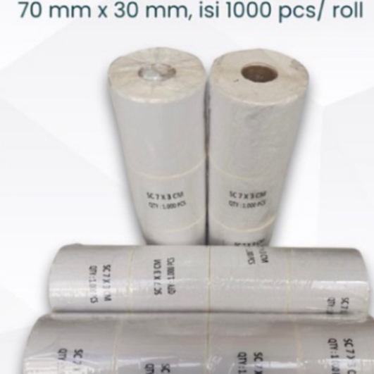 

Label Sticker Semicoat uk 70mm x 30mm isi 1000 pcs / roll
