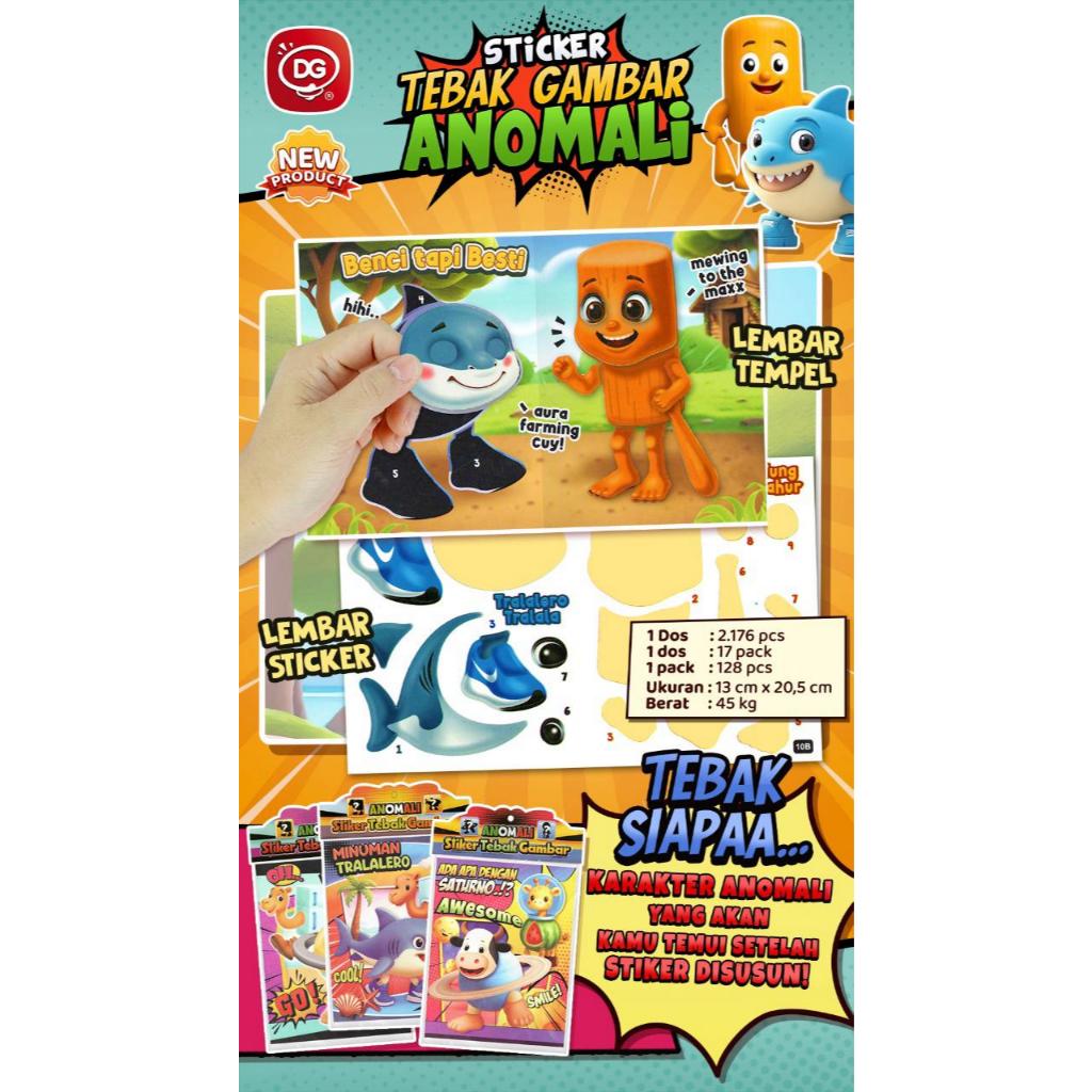 

Stiker Anomali Stiker Tung tung Sahur Tebak Gambar Brainrot Sticker DG
