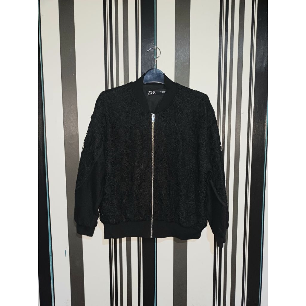 BOMBER ZARA BAHAN BROKAT SECOND