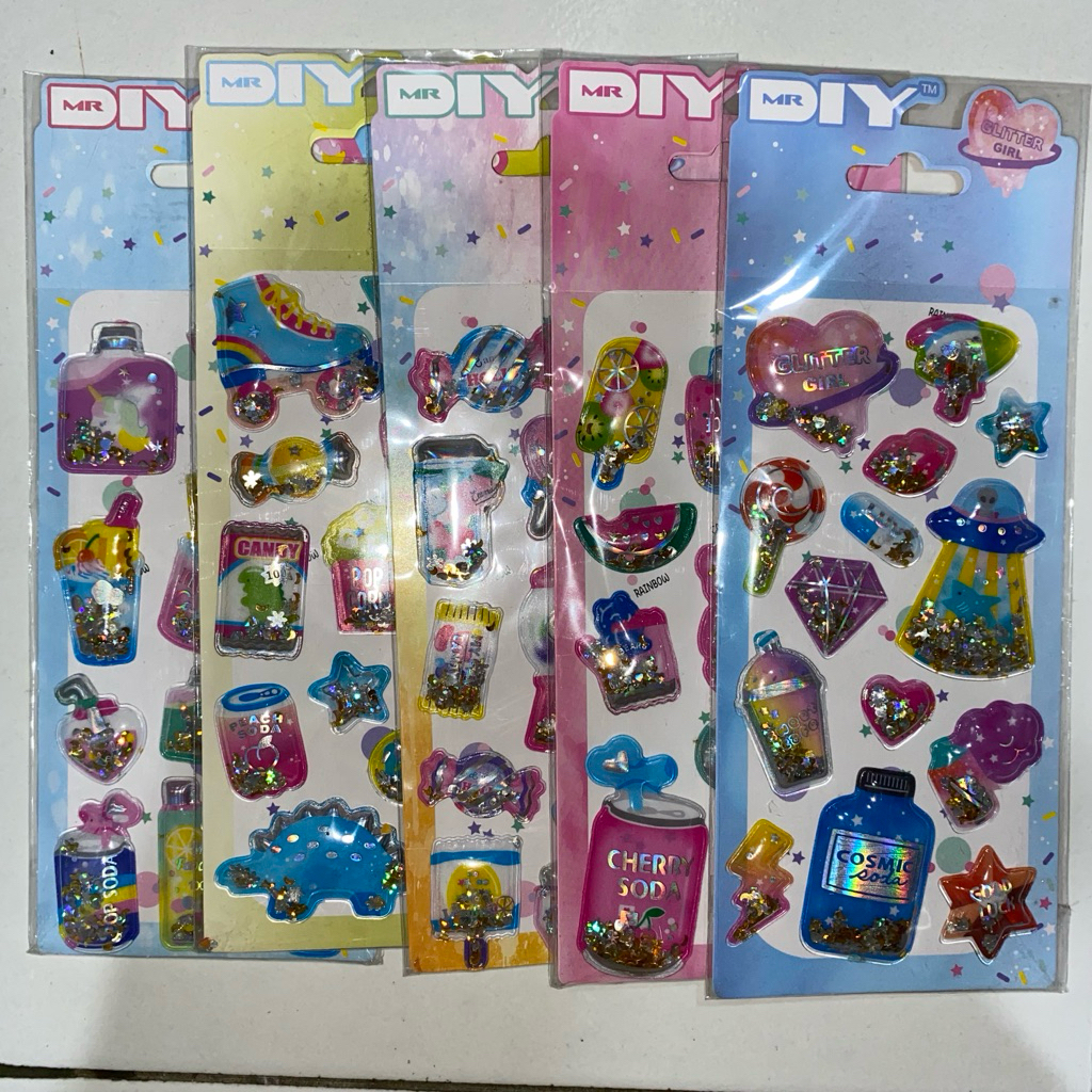

Sticker timbul party holiday dessert candy love timbul warna logo (SEALED)