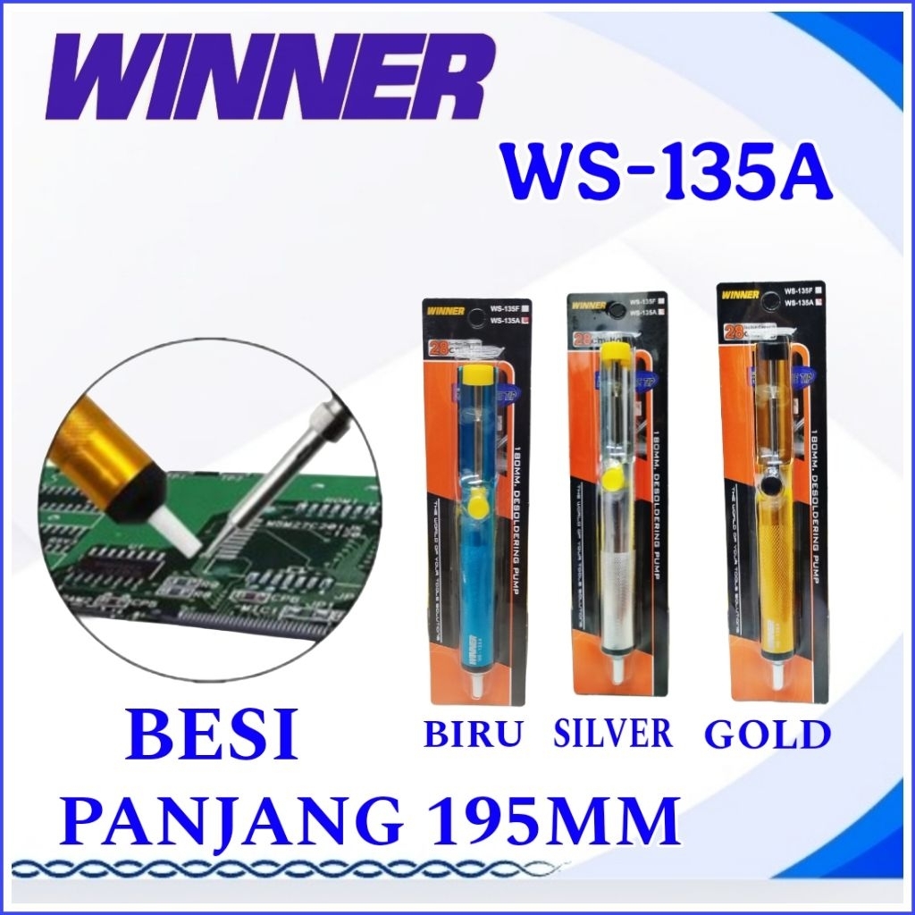 Sedotan Timah - Desoldering Pump - Penyedot Timah WINNER BESI Metal