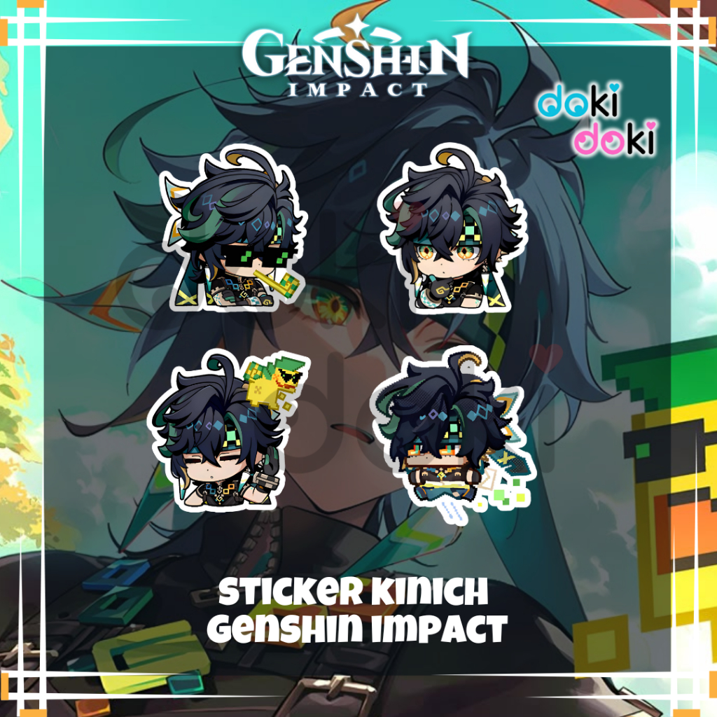 

8 PCS STICKER KINICH GENSHIN IMPACT STIKER VINYL WATERPROOF