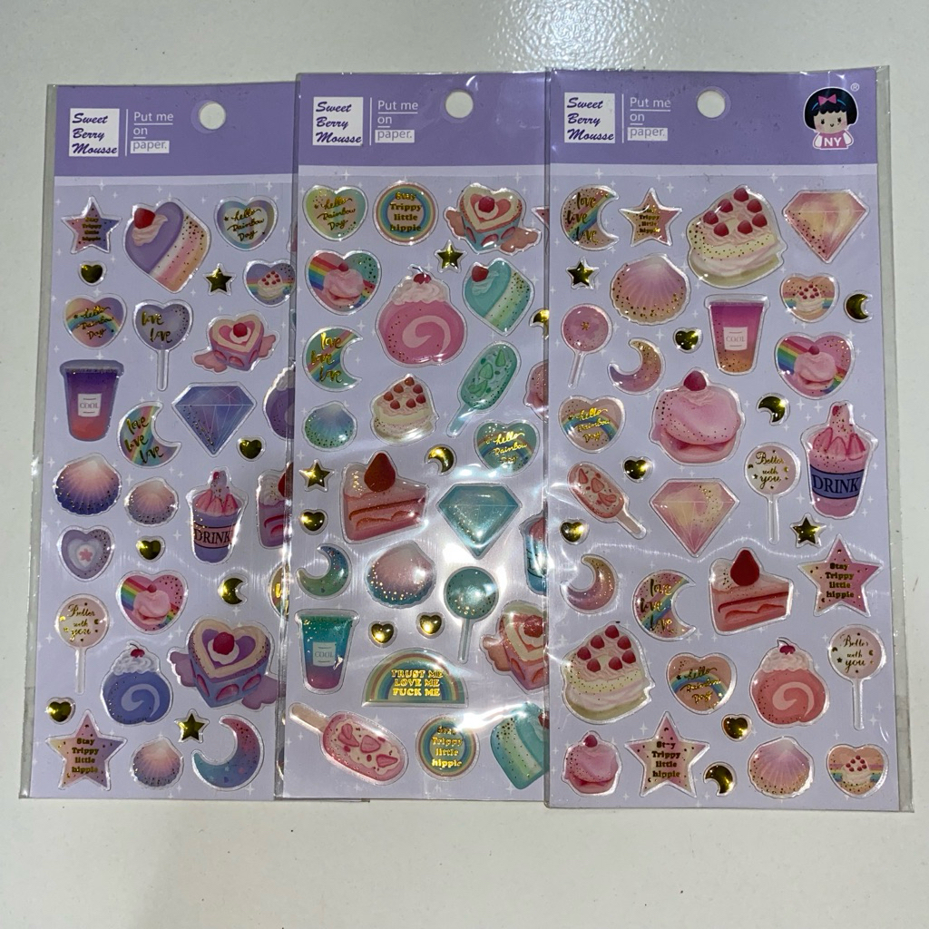 

Sticker party bithday cake purple (SEALED)