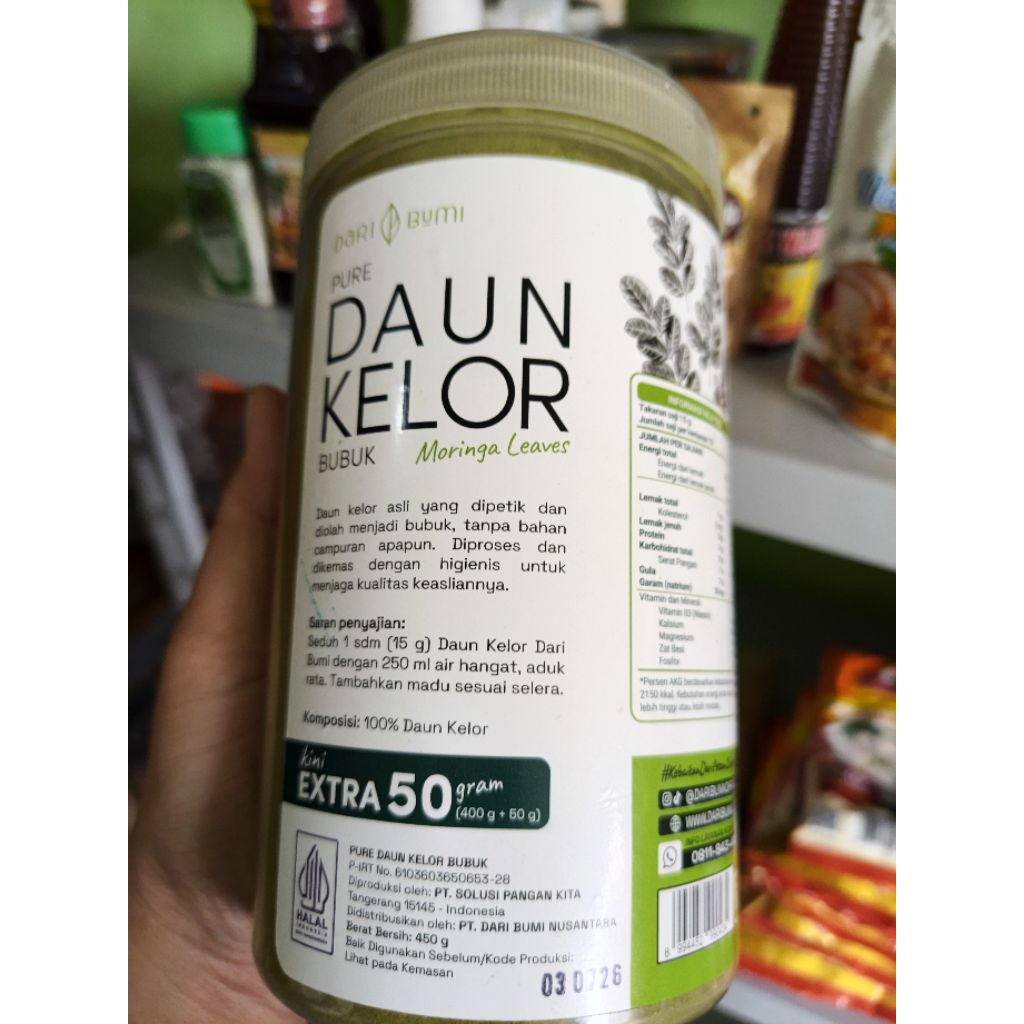 

Daun Kelor Moringa Bubuk 450gram premiun pute organic