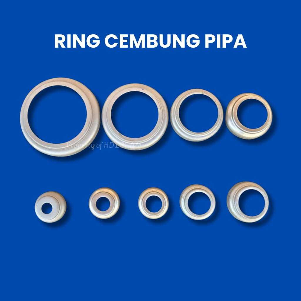 (GROSIR) Ring Cembung Pipa Bahan Plat Besi Berbagai Ukuran // Plendes Bulat