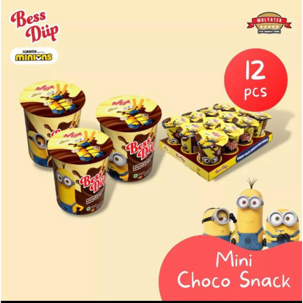 

Bees Diip Minion Cho Cho(Biskuiy Coklat mini isi 12pcs)