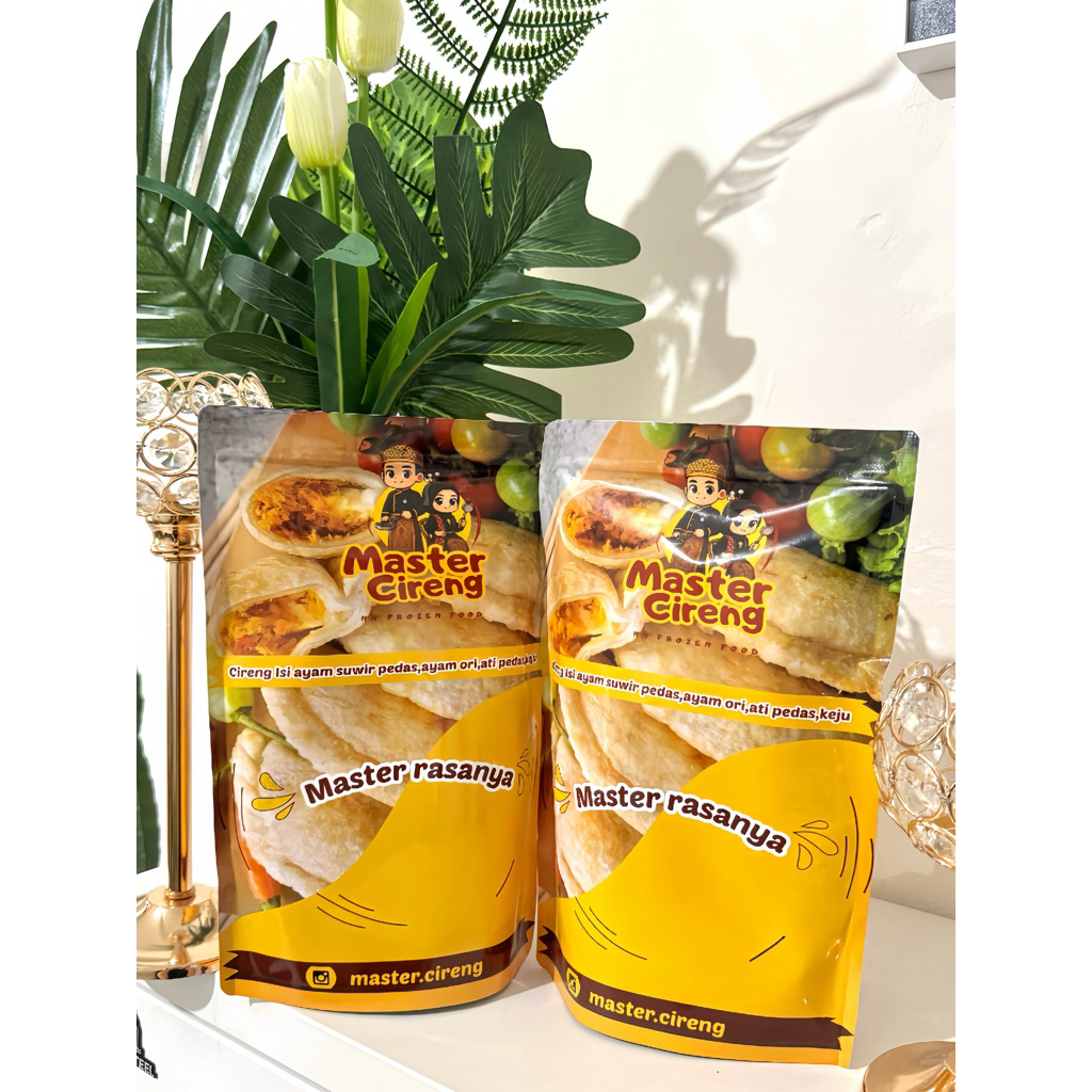 

paket 2 isi,1 pcs cireng isi jando tetelan sapi & 1pcs cireng isi ayam pedas