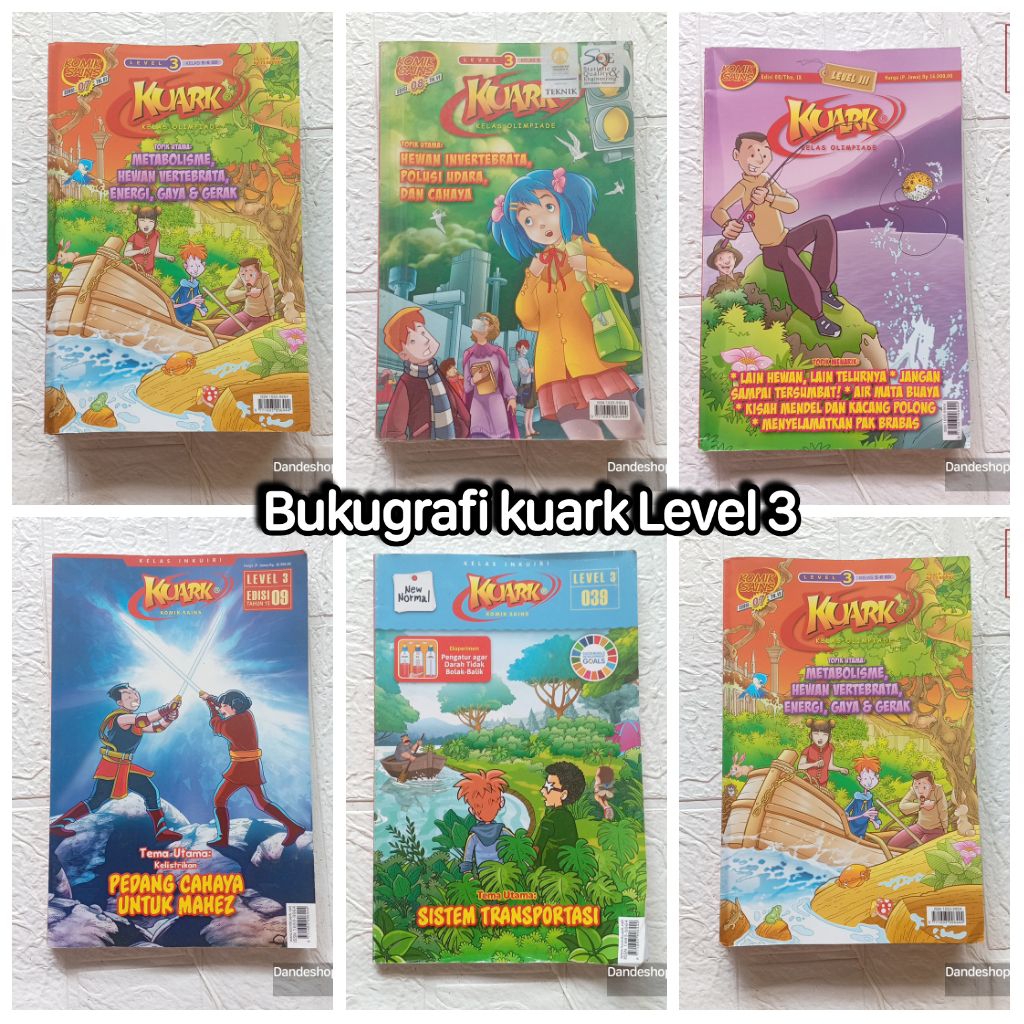 Majalah KUARK Level 3 (bekas preloved) Komik Sains Anak pilih judul - BUKUGRAFI