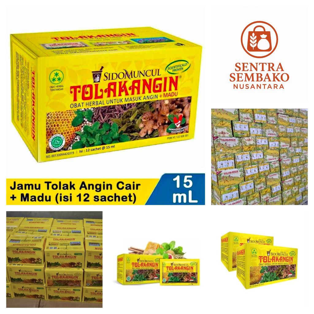 

Jamu Tolak Angin Cair Madu 115 ML – Isi Per'Karton 30 Box - 360 Sachet | Kemasan aman | Packing Rapih | Herbal Sehat Original BPOM