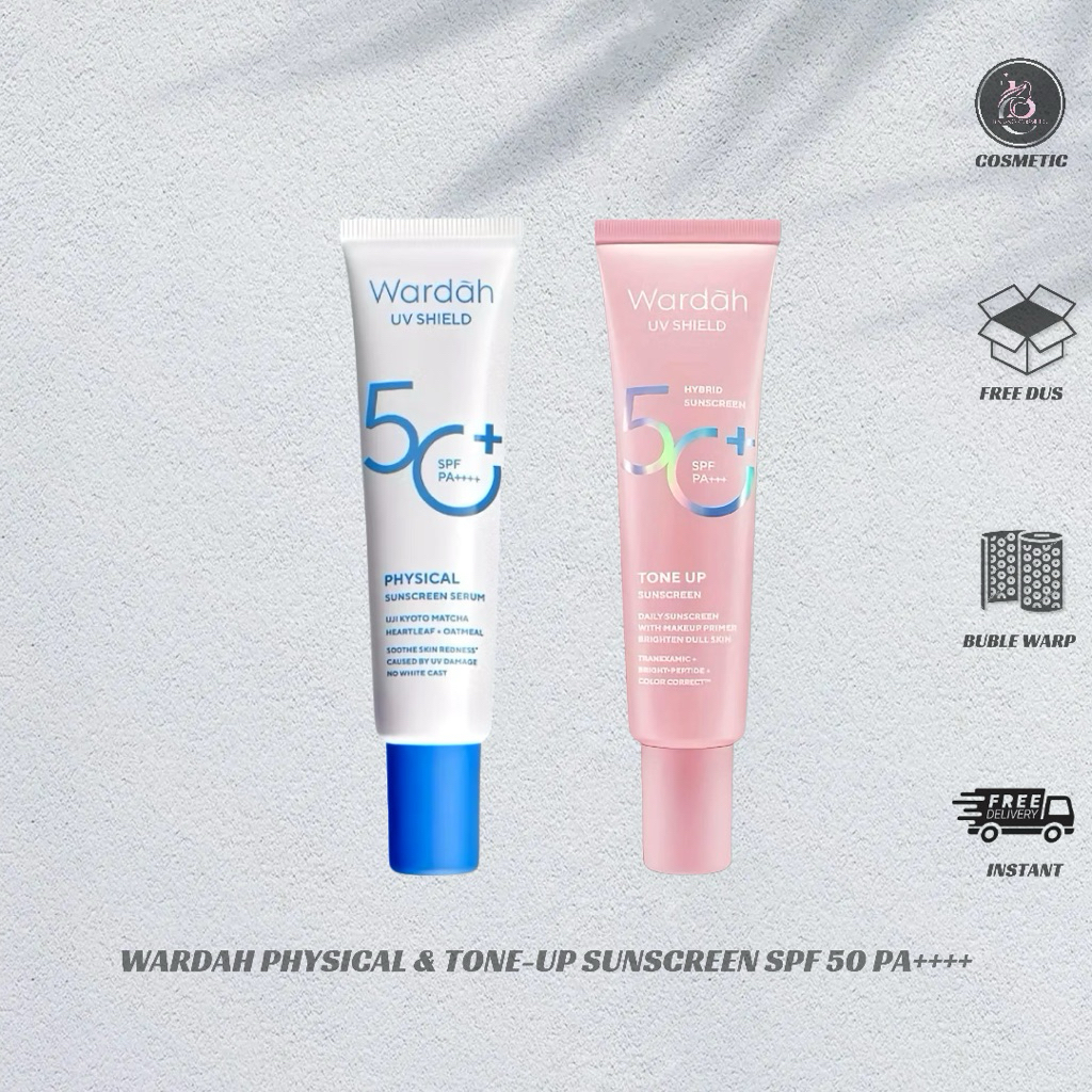 Wardah Physical Sunscreen Serum Spf 50 Pa++++ , Sunscreen Serum Wardah