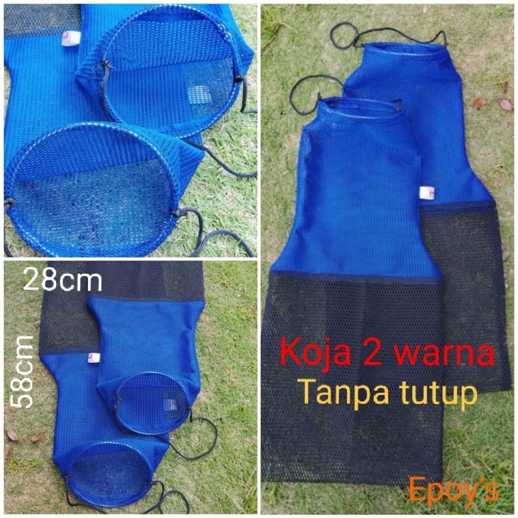 Epoy koja ikan dua warna terbaru 2025 bahan jala tebal kuat dan murah korang keramba wadah ikan wade