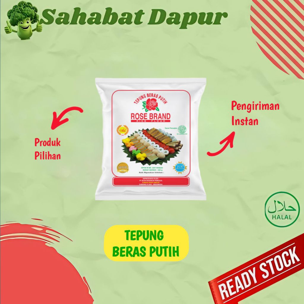 

Tepung Beras Rose Brand 500 Gram