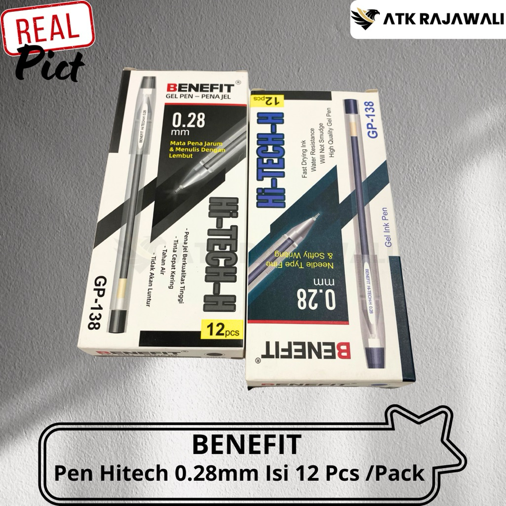 

Pulpen Hi-Tech-h Benefit 0.28mm / GP-138 Isi 12 Pcs (Pack)