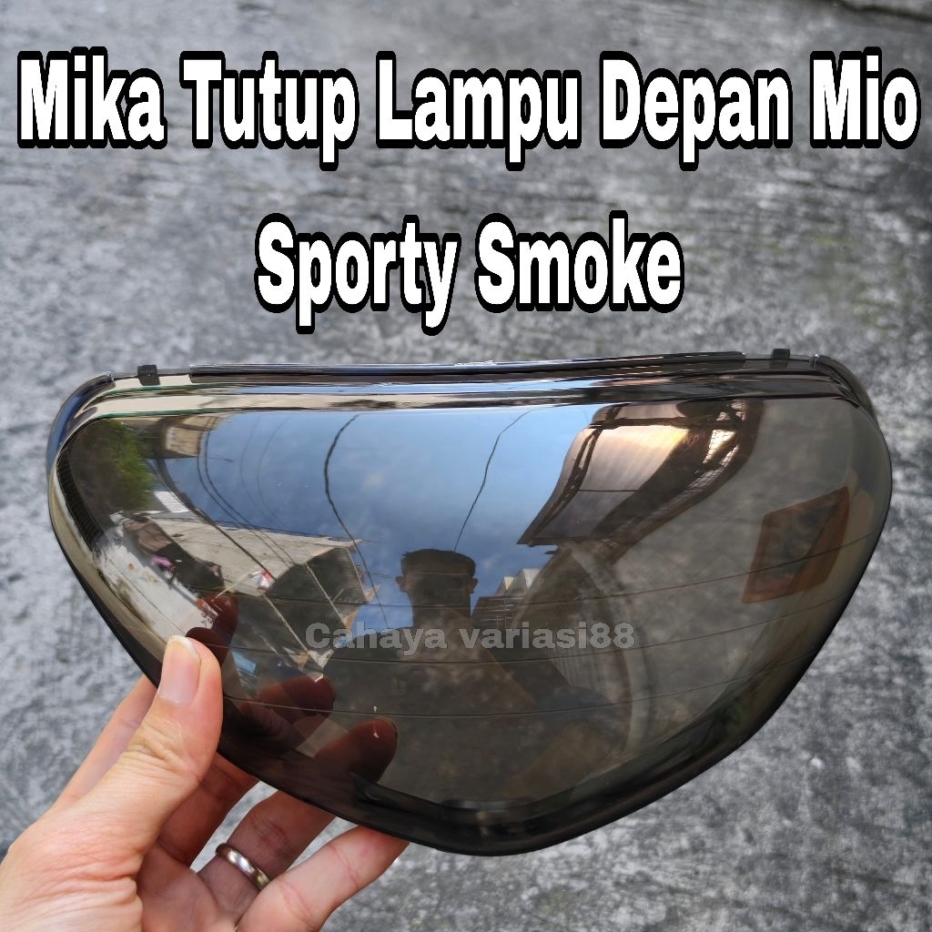 Cover Mika Kaca Lampu Depan  Yamaha Mio LamaMio Sporty Smoke Riben Zoro Mika Lampu Depan Mio Sporty 