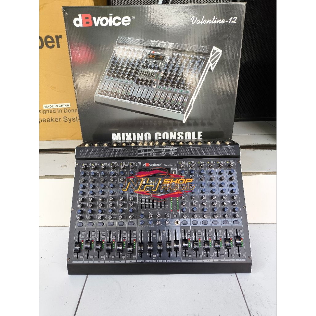 Mixer dB Voice Valentine 12 Original 12 Channel dbVoice 12chanel Usb Bluetooth Equalizer 4tone contr