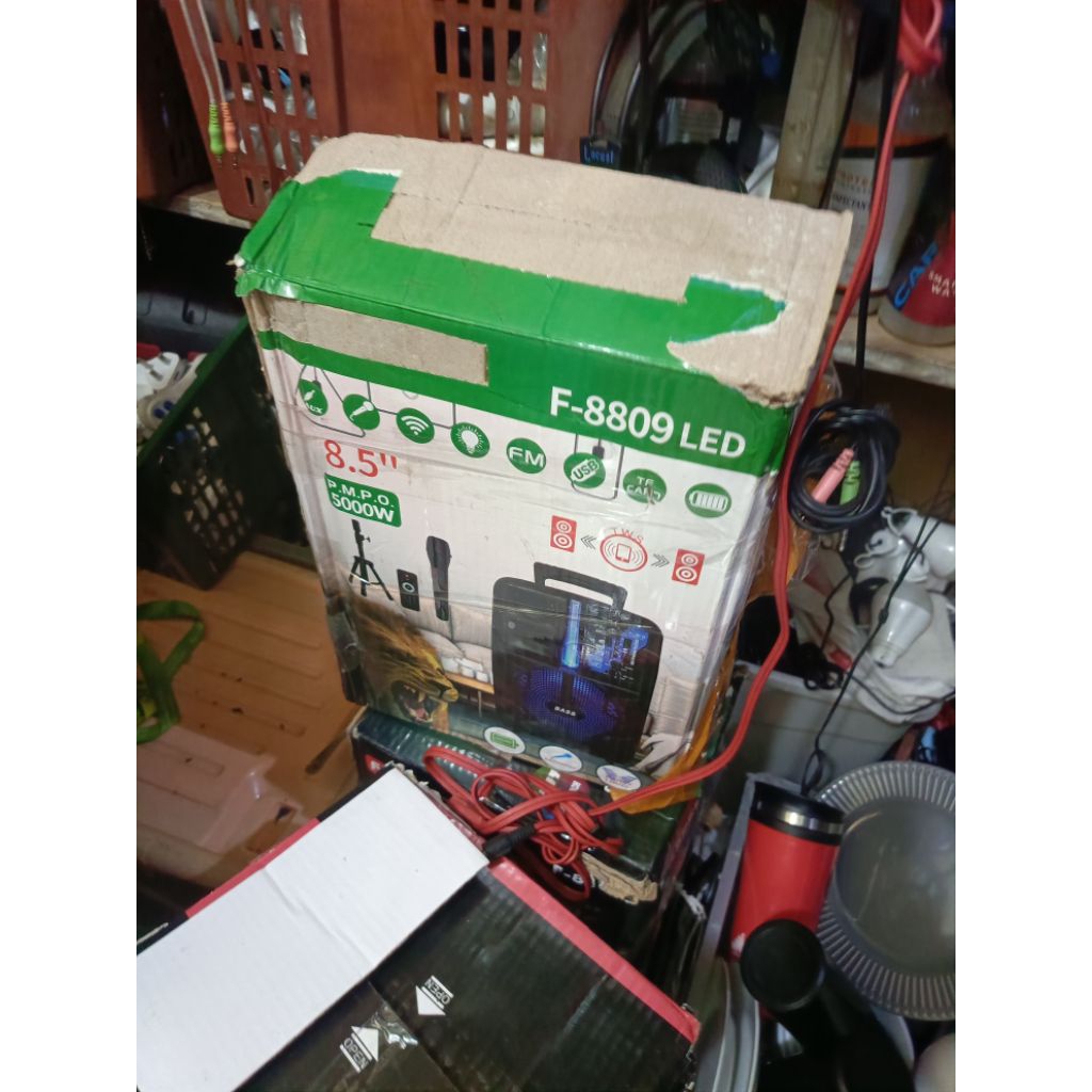 SPEAKER FLECO BUAT KARAOKE DAN MIC WIRELESS