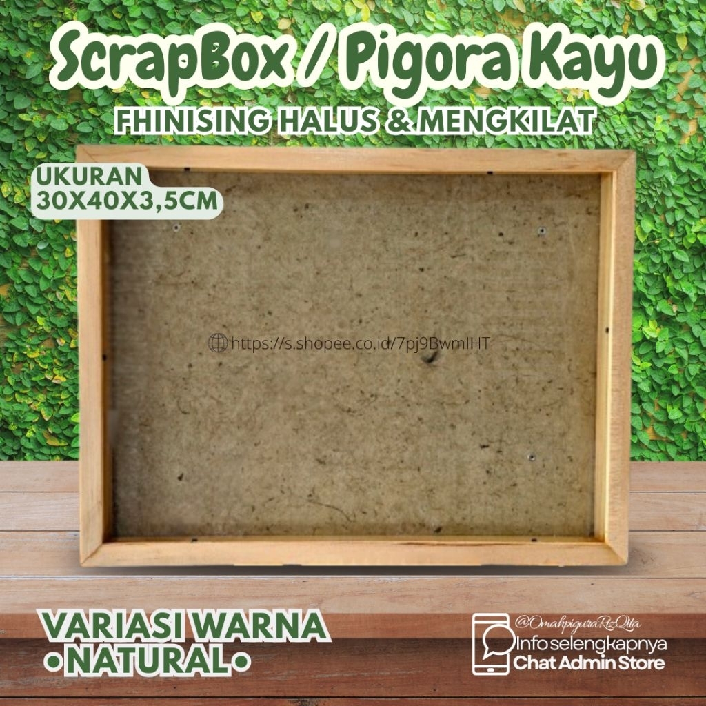 [30x40×3,5Cm] Figura 3D / Deep Frame / pigura 3D kayu / pigora DIY