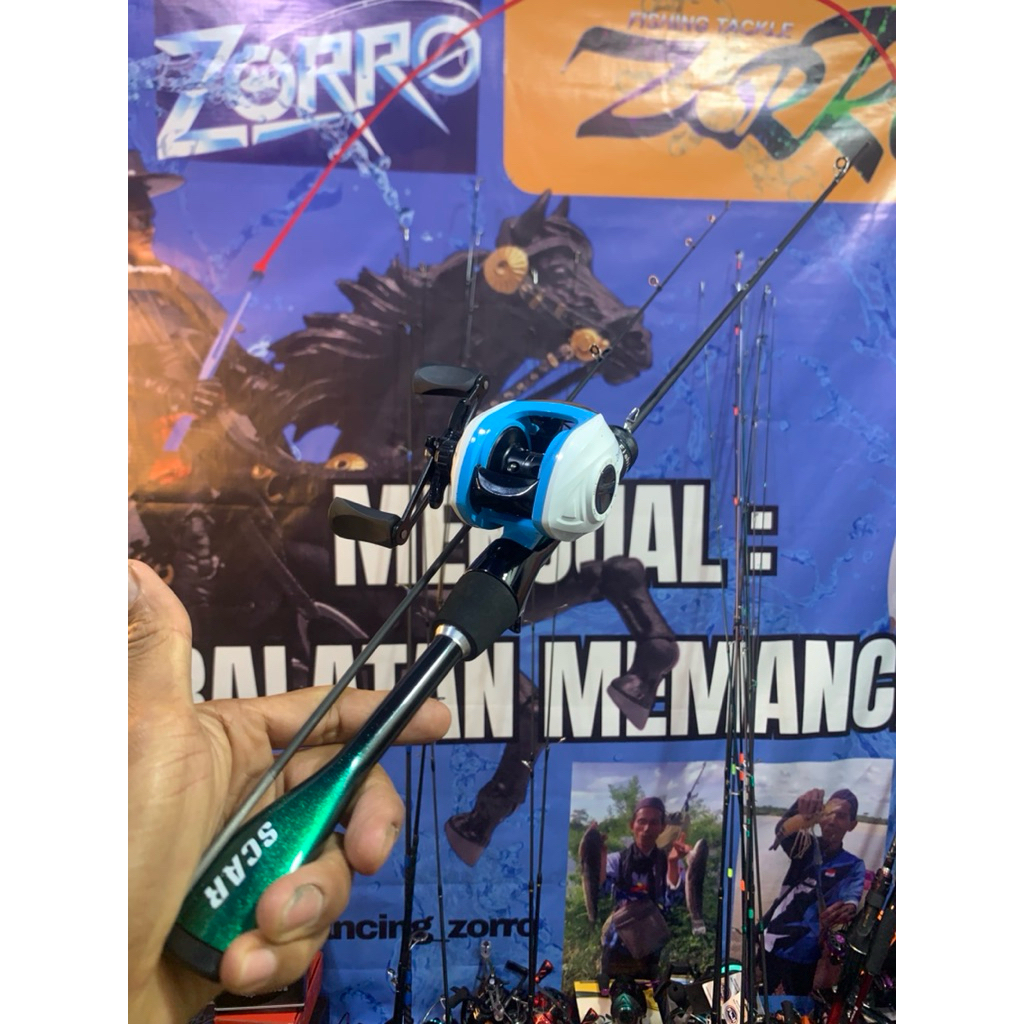 joran exvius zorro uL 1.8M carbon padat lentur set reel bc dan spining reel zorro