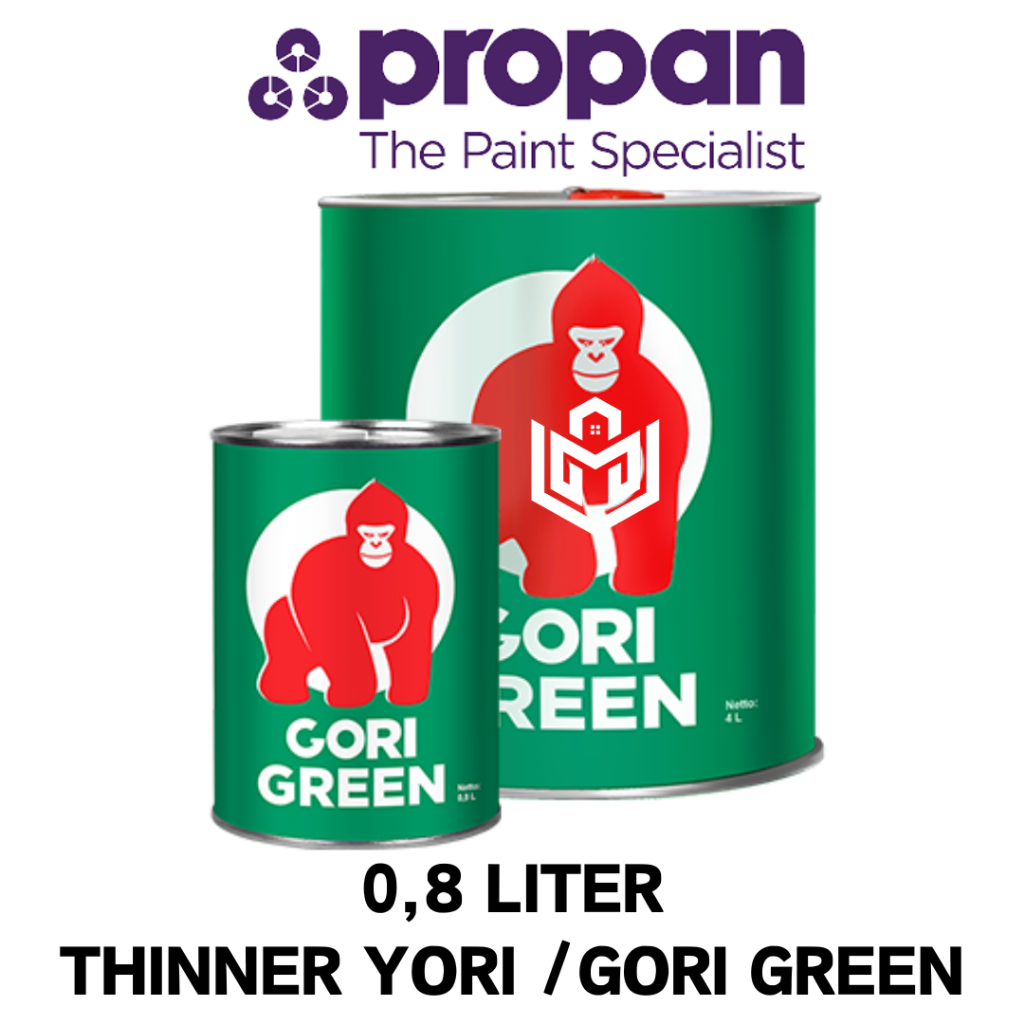 

Thinner Yori (Gori) Green / Hijau Untuk Melamine dan Duco - 0,8 Liter / PROPAN