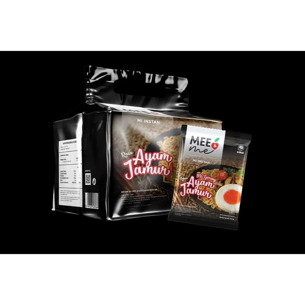 

mee & me goreng ayam jamur HNI mie instan isi 10