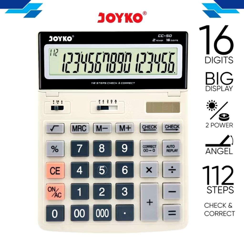 

Joyko CC-50 | Calculator | Kalkulator 16 Digits