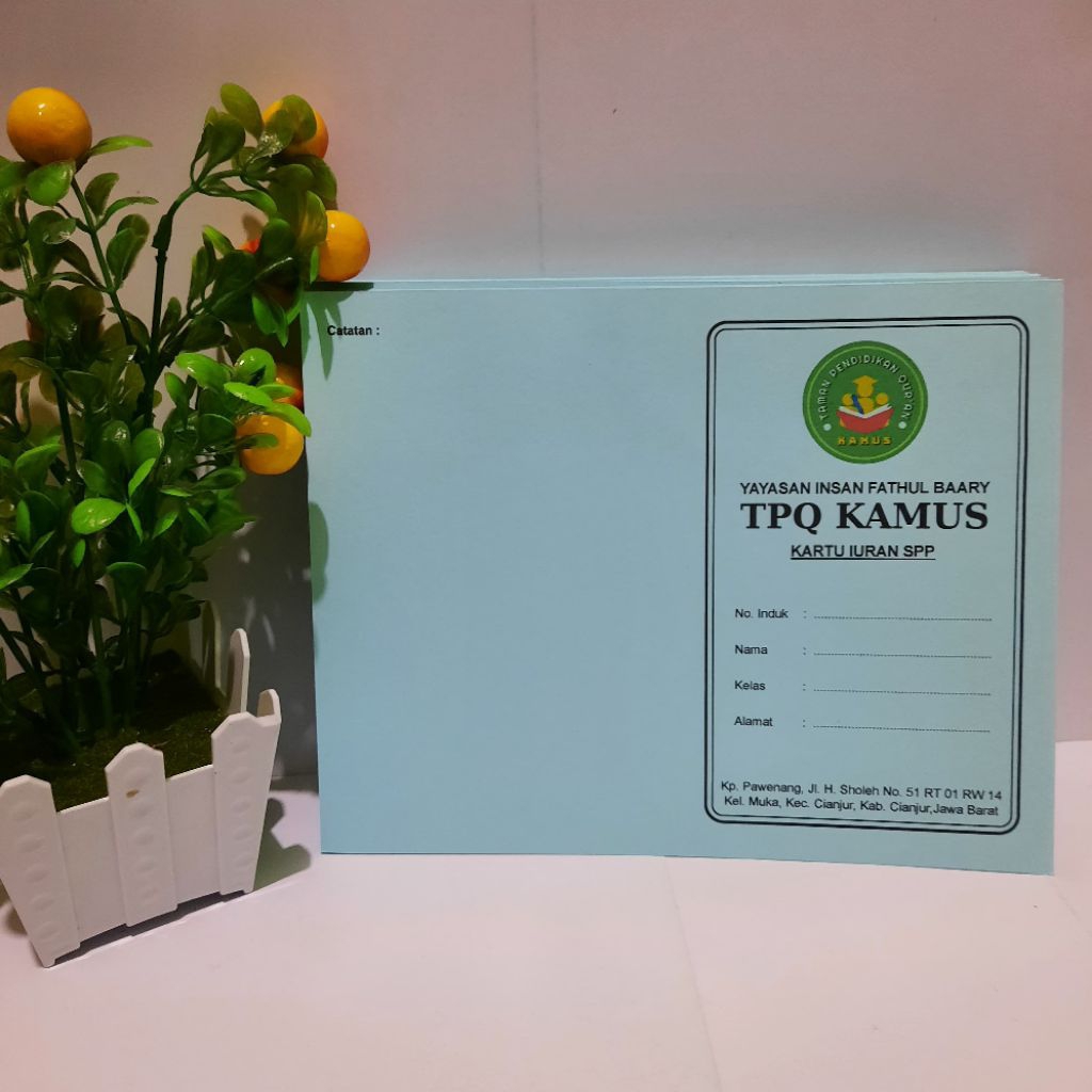 Kartu Iuran / SPP / Pengajian / Madrasah / Paud / TPQ