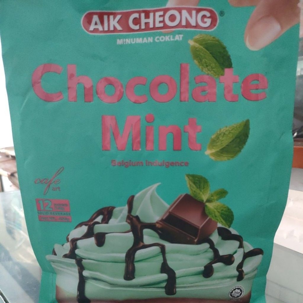 

minuman coklat AIK CHEONG chocolate mint Belgium indulgence