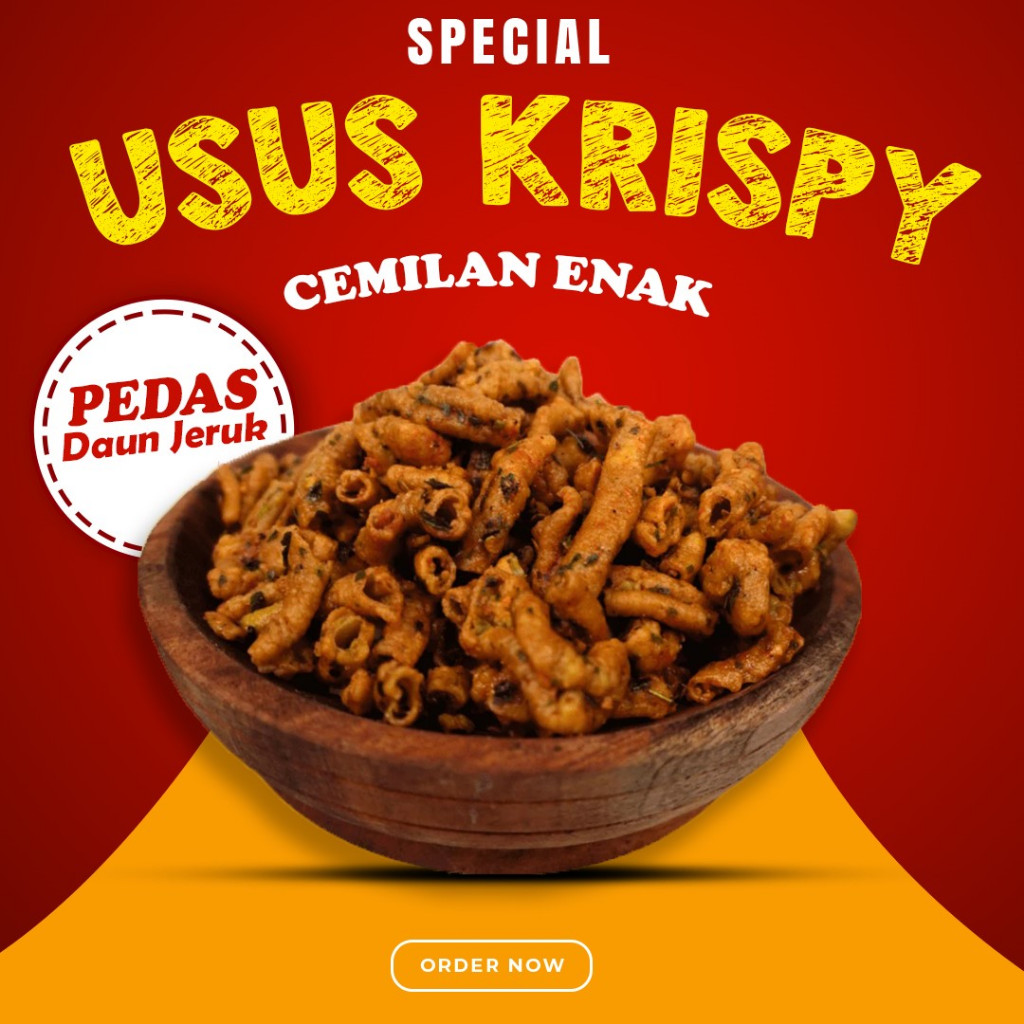 

Toekoewo - Usus Krispi Pedas Daun Jeruk Cemilan Gurih 1 kg / 500 g / 100 g