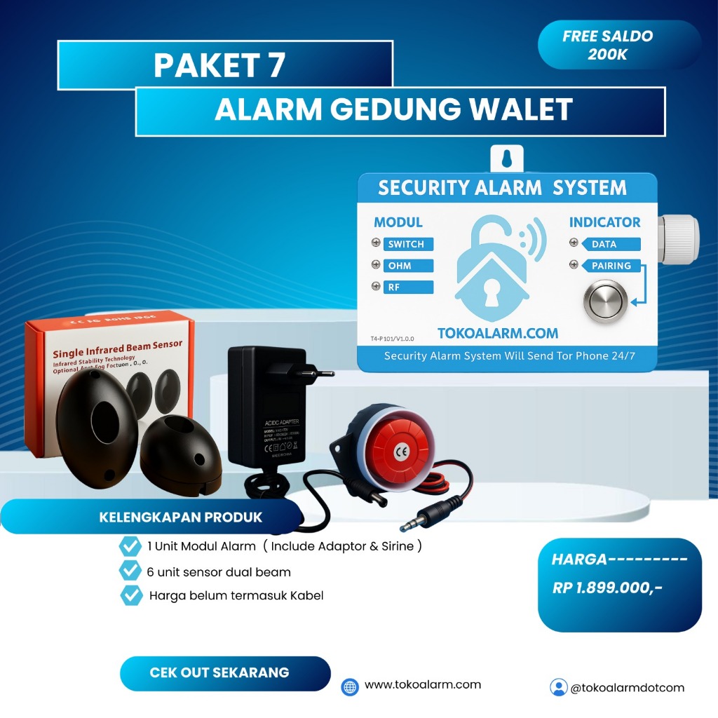Alarm Anti Maling Berbasis Android/APK PAKET 7 KHUSUS SENSOR BEAM ( Gedung Walet )
