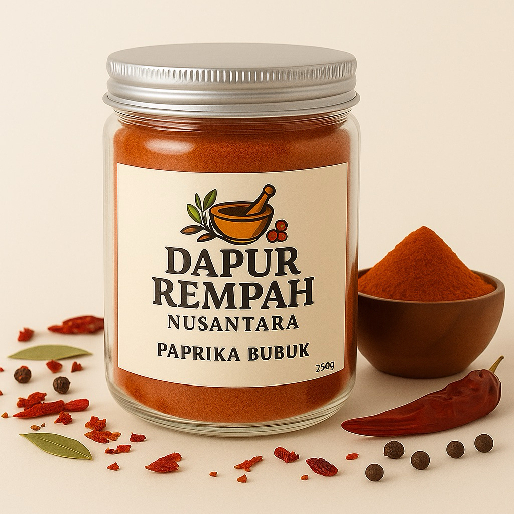 

Paprika Bubuk 250gr | Bumbu Dapur Rempah Asli | Paprika Halus Premium untuk Masakan & Marinasi – Dapur Rempah Nusantara