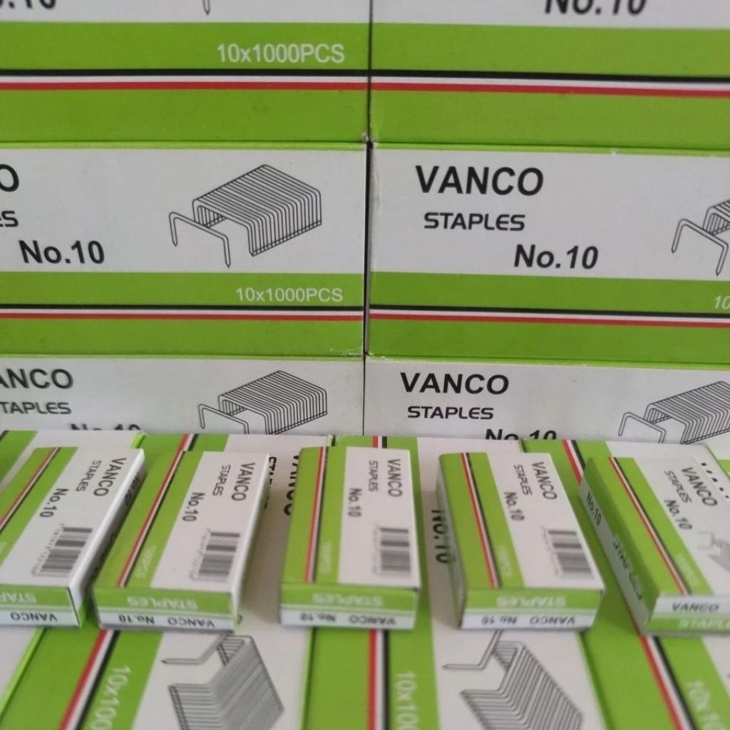 

ISI STAPLES VANCO/ ISI STAPLER VANCO/ REFIL STAPLES VANCO NO 10 HARGA PER 1 PAK BESAR ORIGINAL MURAH GROSIR