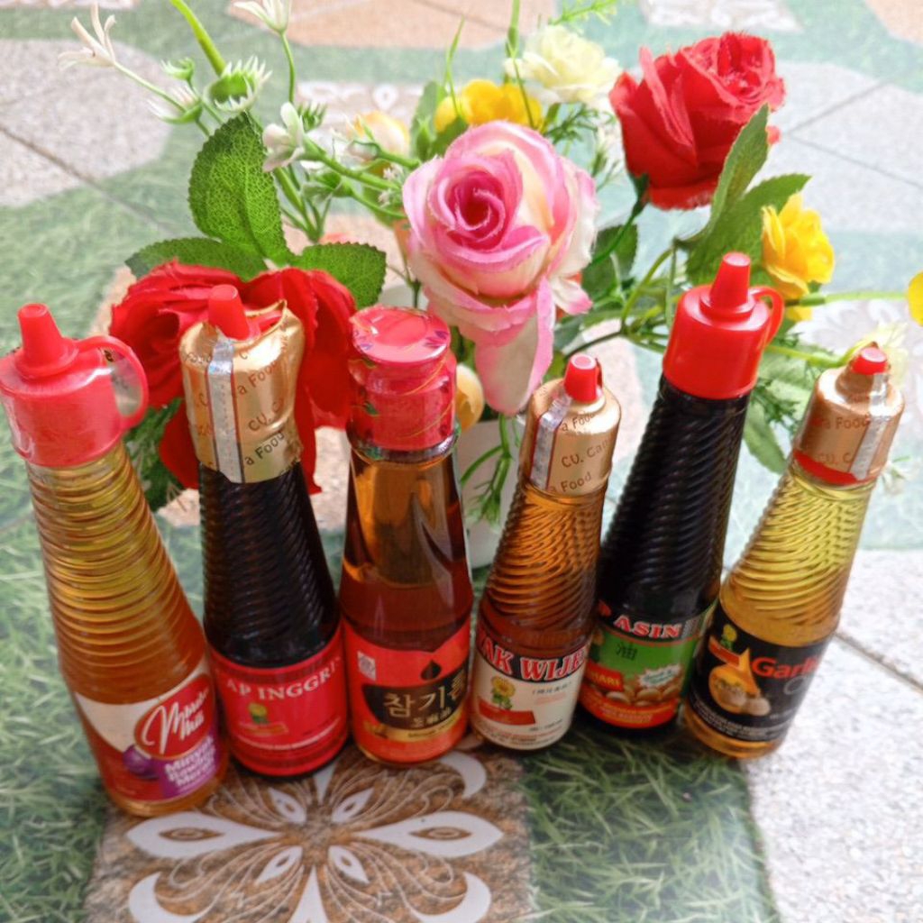 

minyak wijen minyak bawang putih kecap inggris minyak cabai chili oil saus tiram kecap ikan halal mui minyak bibimbap sesame oil bumbu kimbap sushi minyak sesame kimbap murah sale