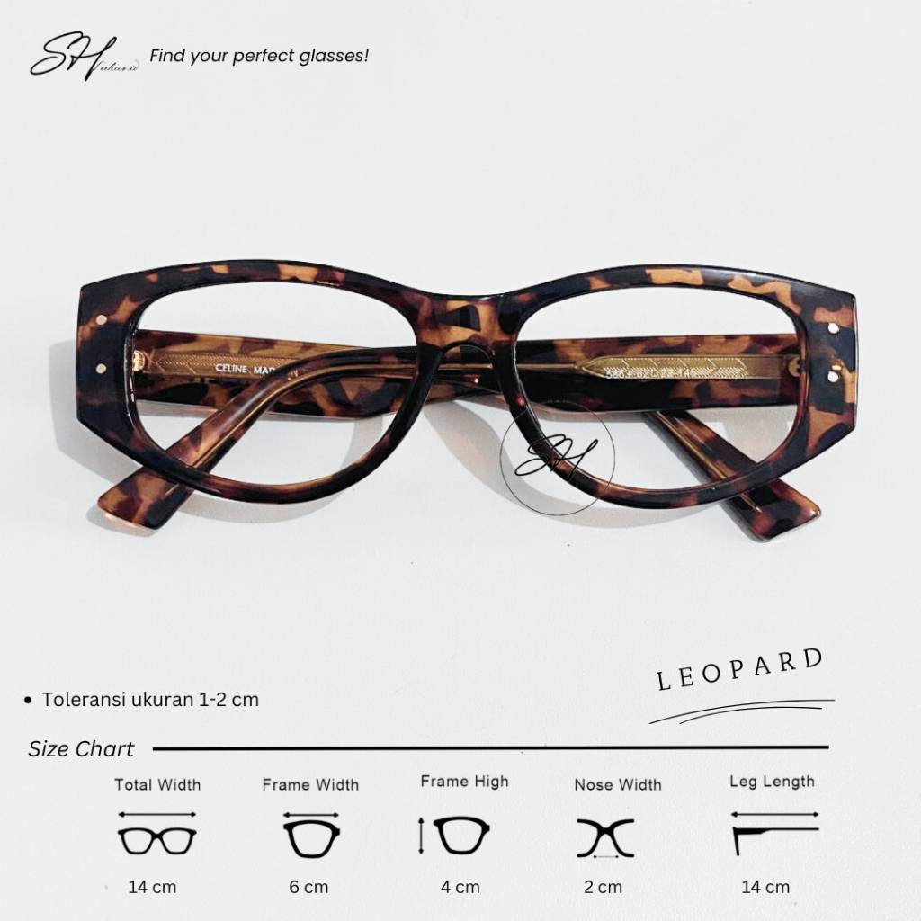 Frame Cateye Celine - Kacamata Premium Request lensa Optik Minus/Cyl ( Bluerey Photocromic Bluecromi