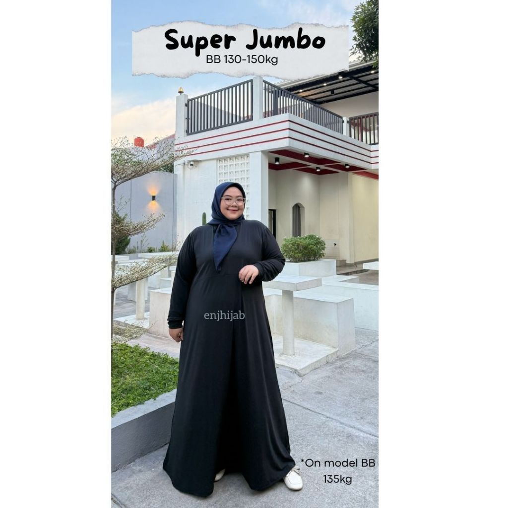 Inner Dress Manset Gamis Busui Jumbo LD 140 LD 150 Spandek Jersy Premium Dalaman Big Size